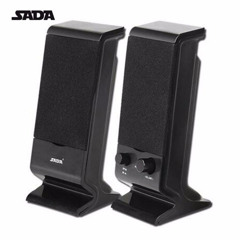 SADA Portable Stereo Bass USB Combination Computer Speaker Mini Subwoofer For Laptop Notebook Desktop Loudspeaker