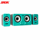SADA Stereo Combination Speaker Wired Subwoofer For Laptop Desktop Computer Portable USB Speaker Loudspeaker Volume Control