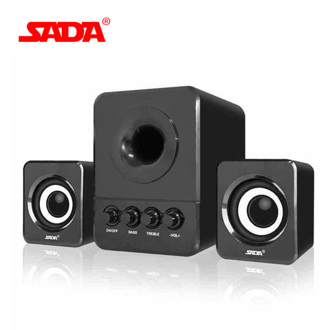 SADA  Wired Combination Speaker for Laptop Desktop Computer Mobile Phone Notebook USB2.1 Bass Cannon Speakers