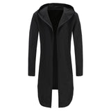 2017 Hoodies Men Black Cardigan Hoodie Men Hooded Mantle Clothing Hoodies Outerwear Jacket Irregular Streetwear Sudaderas Hombre