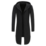 2017 Hoodies Men Black Cardigan Hoodie Men Hooded Mantle Clothing Hoodies Outerwear Jacket Irregular Streetwear Sudaderas Hombre