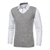 Autumn Winter Classic Vest Sweater Knitwear Men Sleeveless Knitting Sweaters Solid Color V-Neck Wool Pullovers Men Jersey Hombre