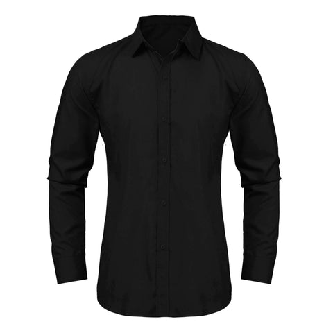 PODOM 2017 New Fashion Mens Solid Dress Shirt Casual Shirts Camisa Hombre Slim Fit Camisa Masculina 12 Color Plus Size L-3XL