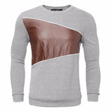 Fashion Mens New 2017 Autumn Hoodie Sweatshirt Casual Long Sleeve Crew Neck Tops Patchwork Pullovers Plus Size Sudaderas Hombre