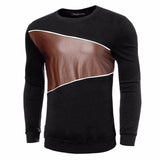 Fashion Mens New 2017 Autumn Hoodie Sweatshirt Casual Long Sleeve Crew Neck Tops Patchwork Pullovers Plus Size Sudaderas Hombre