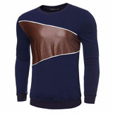 Fashion Mens New 2017 Autumn Hoodie Sweatshirt Casual Long Sleeve Crew Neck Tops Patchwork Pullovers Plus Size Sudaderas Hombre