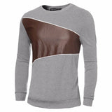 Fashion Mens New 2017 Autumn Hoodie Sweatshirt Casual Long Sleeve Crew Neck Tops Patchwork Pullovers Plus Size Sudaderas Hombre