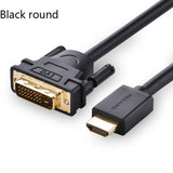 Ugreen HDMI to DVI DVI-D 24+1 pin Adapter Male to Male Converter Cable 3D 1080P for LCD DVD HDTV XBOX hdmi cable 2m 3m 5m