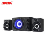SADA Mini Bluetooth speaker Portable Wireless speaker Computer Speaker for Mobile Phone Laptop Desktop Speaker with Blue light