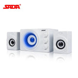 SADA Mini Bluetooth speaker Portable Wireless speaker Computer Speaker for Mobile Phone Laptop Desktop Speaker with Blue light