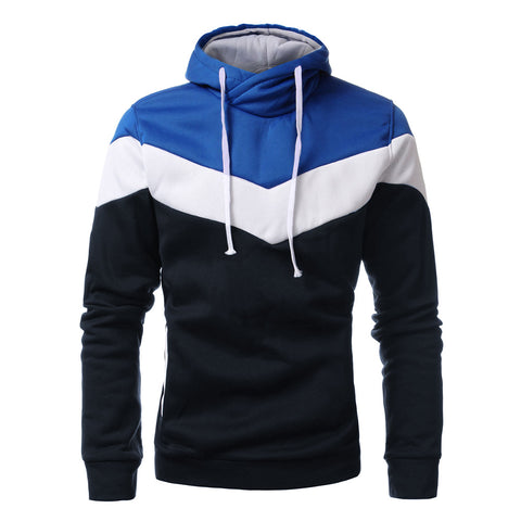 Podom 2017 Autumn Winter Men Sweatshirt Slim Fit Hooded Hoodies Patchwork Fleece Tracksuit Chandal Hombre