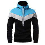 Podom 2017 Autumn Winter Men Sweatshirt Slim Fit Hooded Hoodies Patchwork Fleece Tracksuit Chandal Hombre