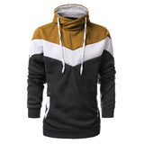 Podom 2017 Autumn Winter Men Sweatshirt Slim Fit Hooded Hoodies Patchwork Fleece Tracksuit Chandal Hombre