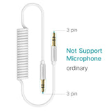Ugreen Coiled Aux Cable Jack 3.5 Flexible Elastic Stretch Cable Spring cord Stereo Audio Cable for Car Headphone iPhone Speaker