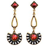 1 Pair Elegant Women Fashion Rhinestone Ear Earrings Crystal Chain Golden VINTAGE EARRINGS #30