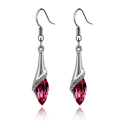 1 Pair big earrings for women Lady Crystal Marquise Cut  Dangle Earrings Wedding Teardrop Earrings Gift