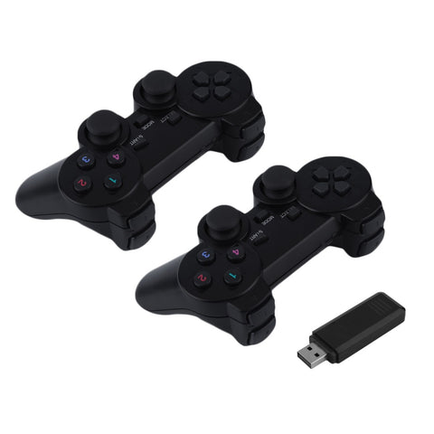 New 2x 2.4G USB Wireless Dual Vibration Gamepad Controller Joystick With 256 level 3D Analog Stick For PC Laptop Wholesale